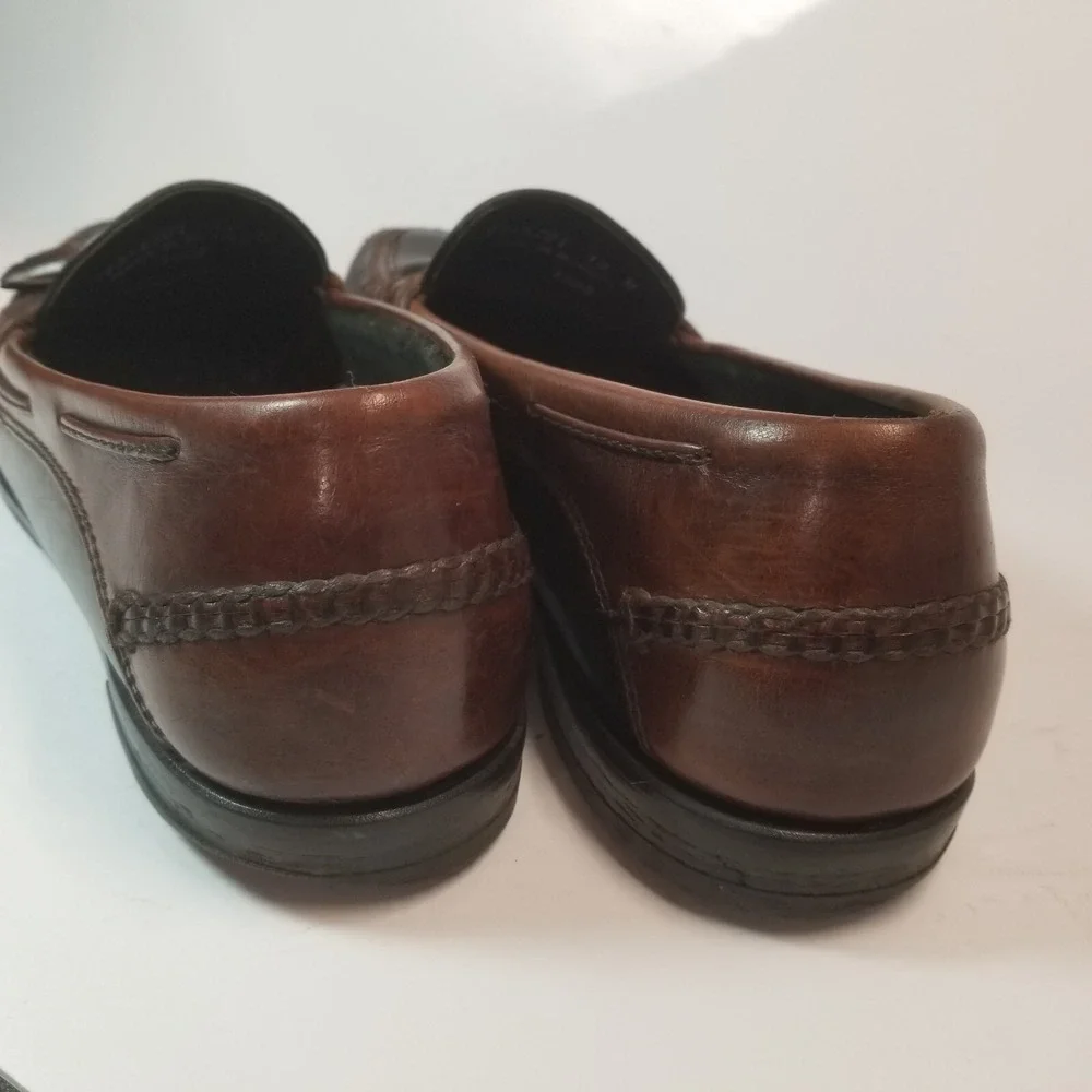 Johnston Murphy Men's Aragon‎ II Loafer Size 12 Black & Brown Tasseled on Band
